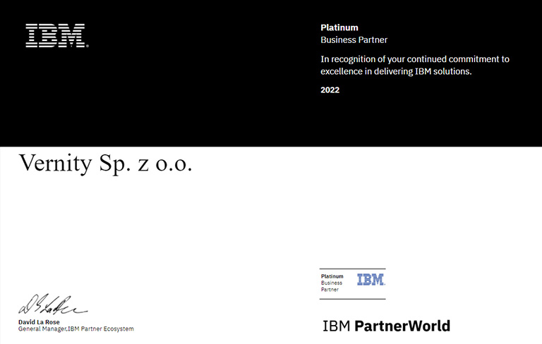 Status IBM Platinum Business Partner